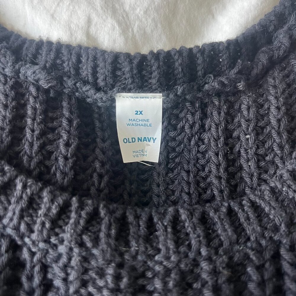Old Navy Knit Sweater Vest Black XL - Never Worn - Picture 4 of 4